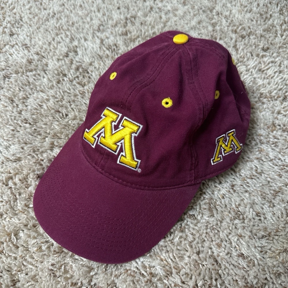 Y2K Vintage Minnesota Golden Gophers Hat Maroon & Gold Strapback Cap - OSFA